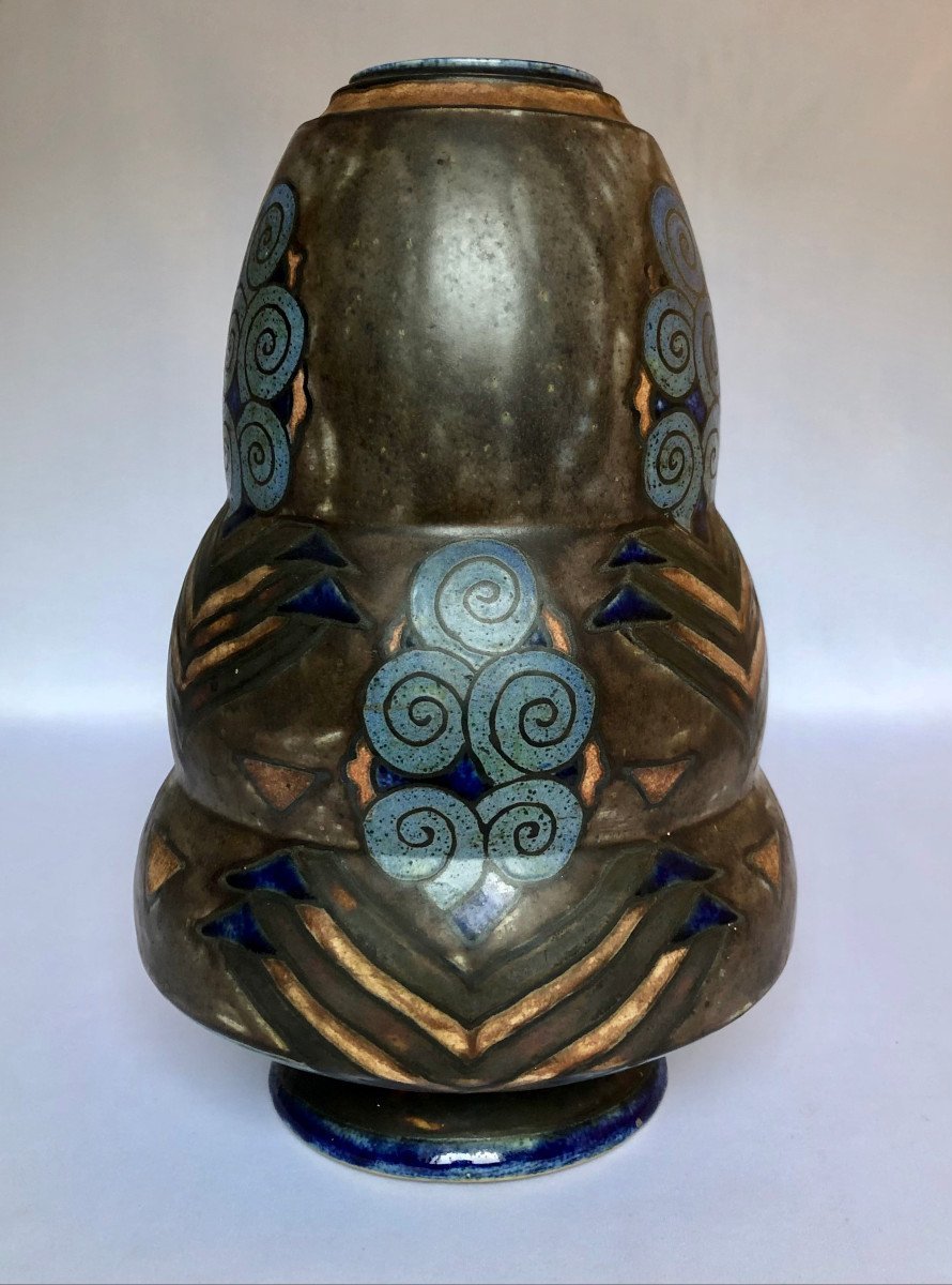 Vase Odetta De Forme Coloquinte Par René Beauclair - Bretagne-photo-3