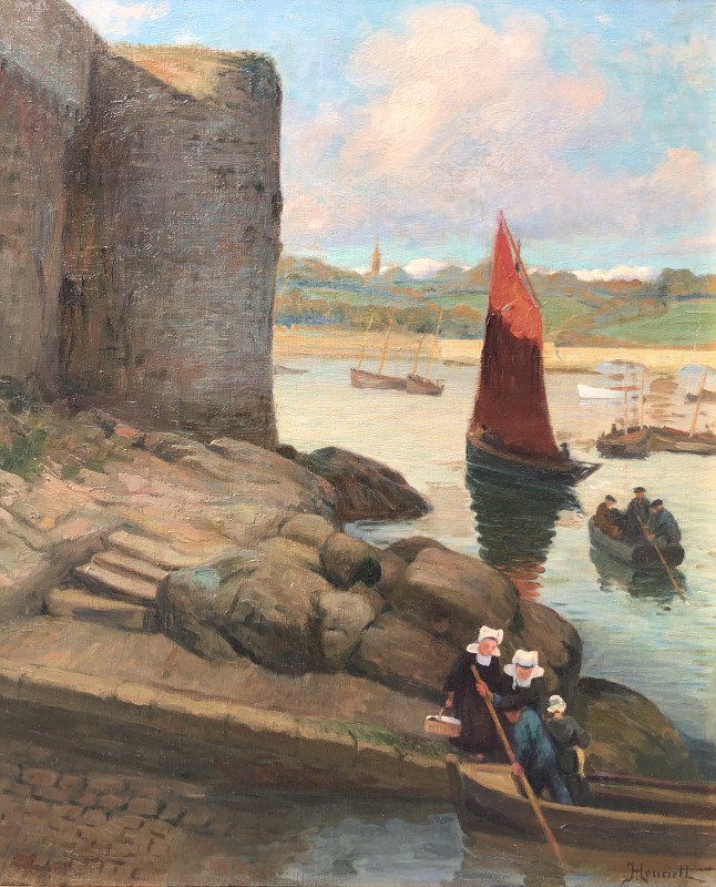 Embarquement des bretonnes pour le passage Lanriec