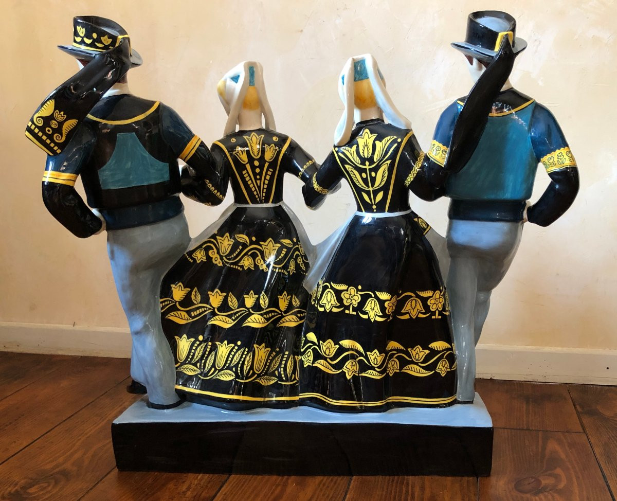 La grande gavotte - Micheau Vernez -  Manufacture Henriot Quimper - Bretagne-photo-4