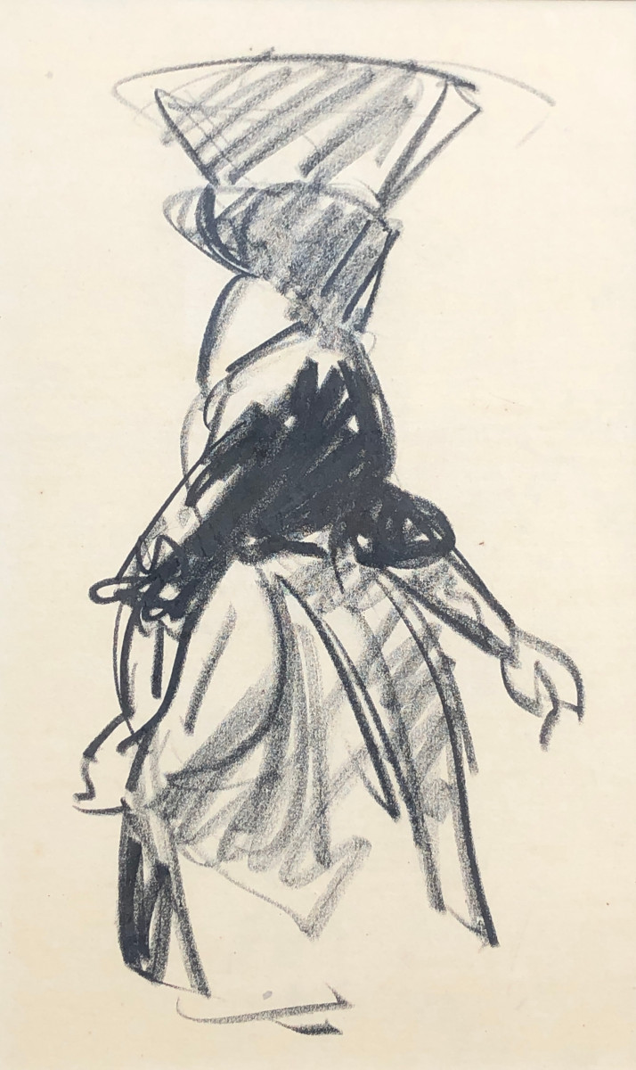 La paludière revenant de la saline - René-Yves Creston - Bretagne