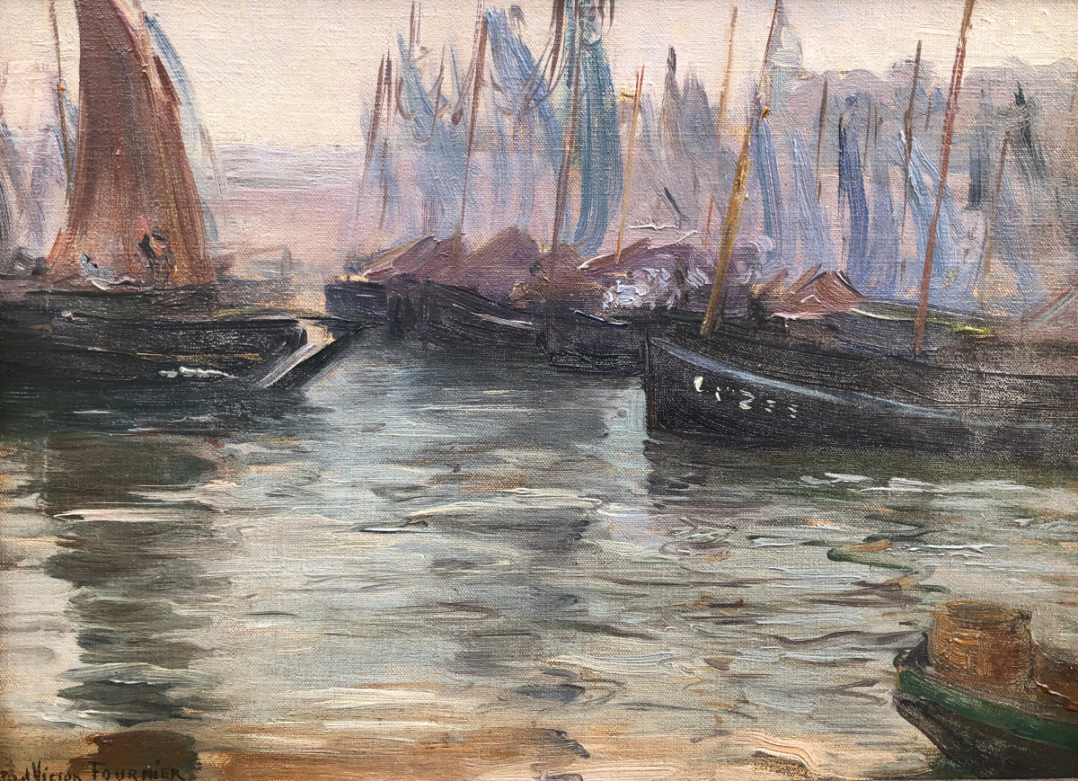Sardine Fishermen Drying Their Blue Fillets In Concarneau - Victor Fournier - Brittany