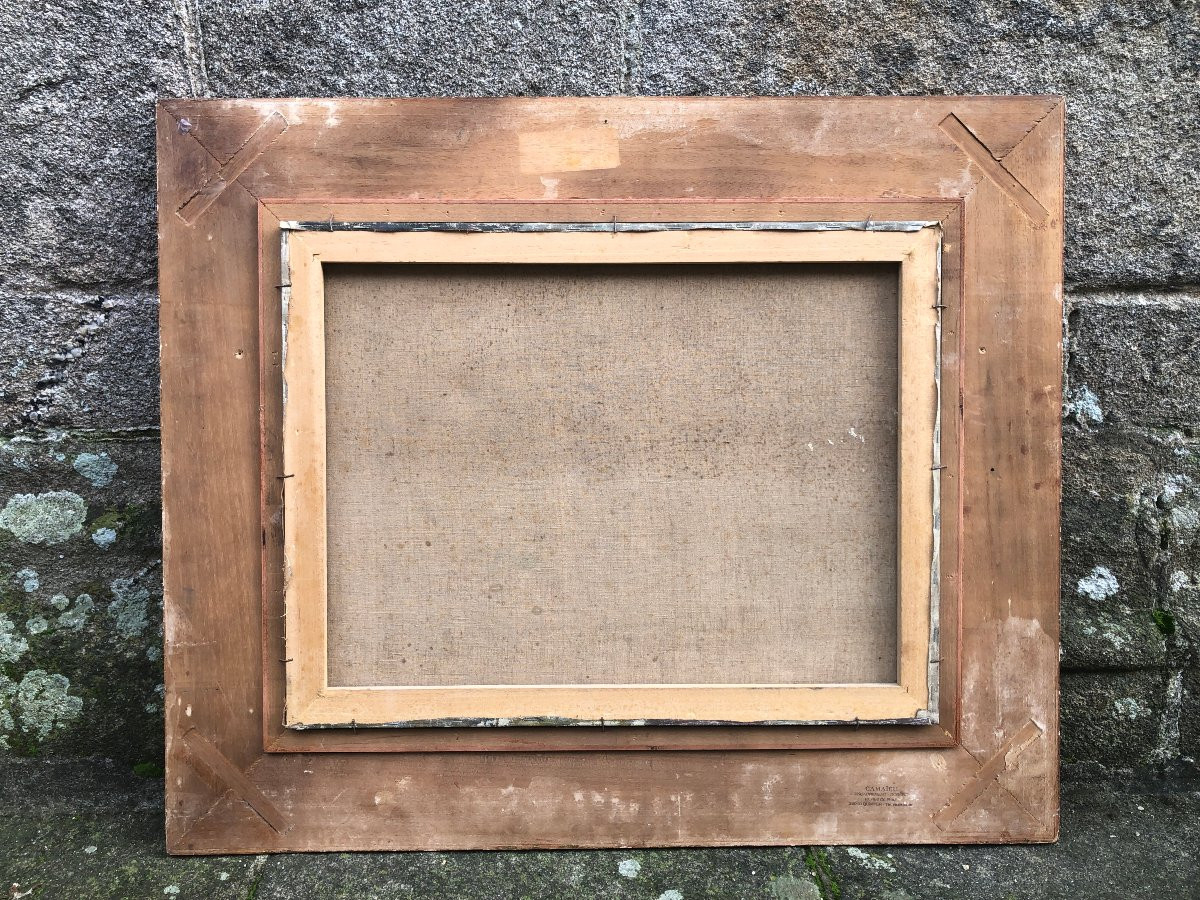 Retour du troupeau sur le bord de la rivière - Edouard Doigneau - Bretagne-photo-2