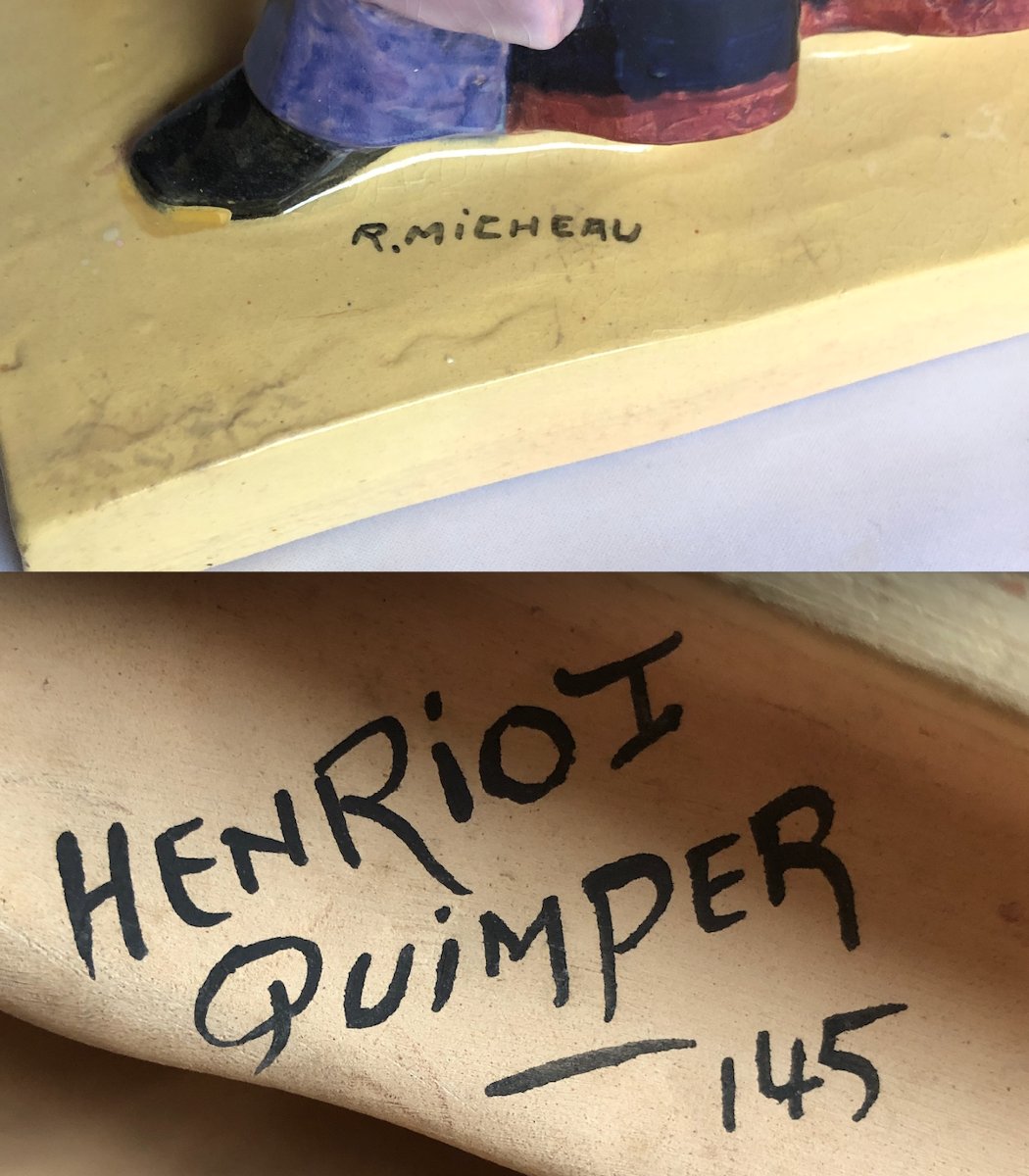 Quatre danseurs de Ploaré - Robert Micheau-Vernez - Manufacture Henriot - Bretagne -photo-3