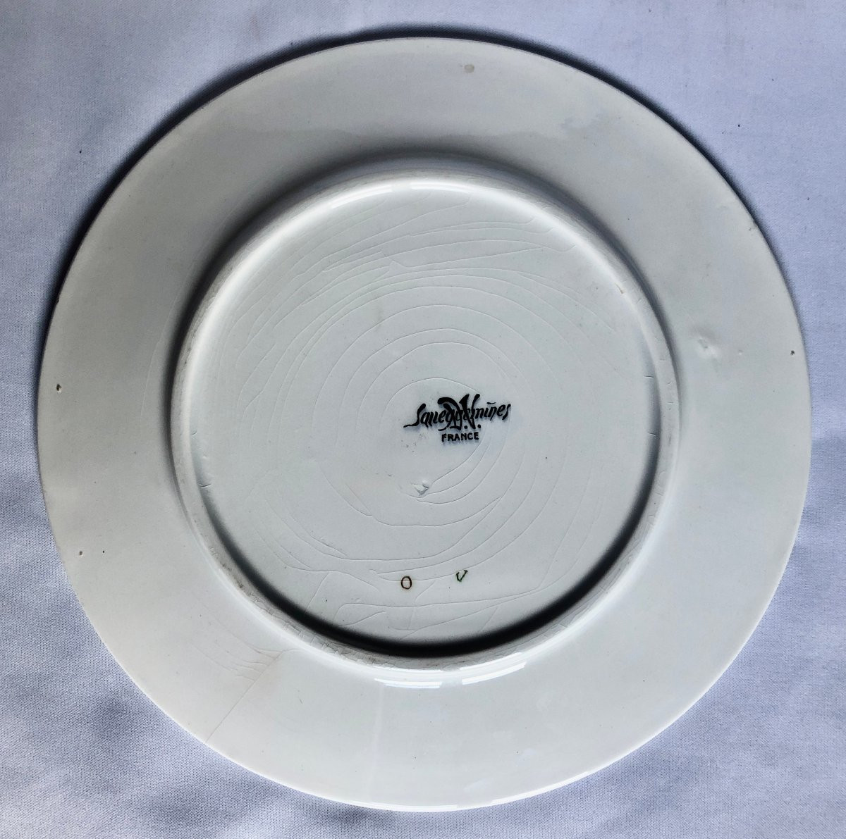 Amieux Frères Plate - Sarreguemines Factory - Brittany-photo-3