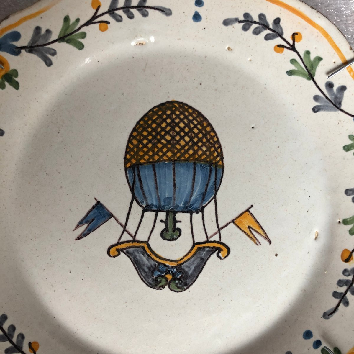 Nevers Plate Depicting The Rise Of The Robert Brothers - Nevers Factory-photo-2