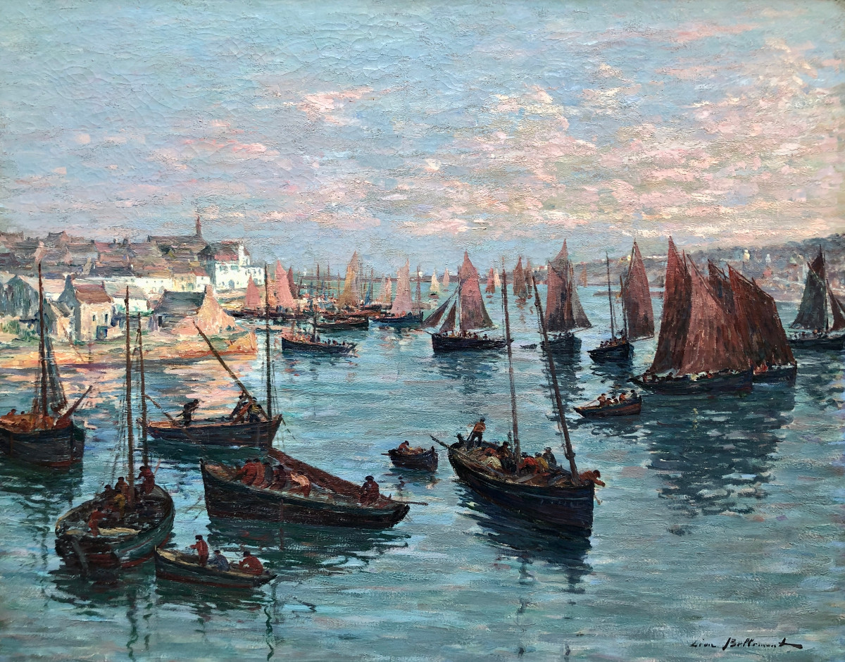 Sortie du port d’Audierne face à Plouhinec - Léon Bellemont - Bretagne