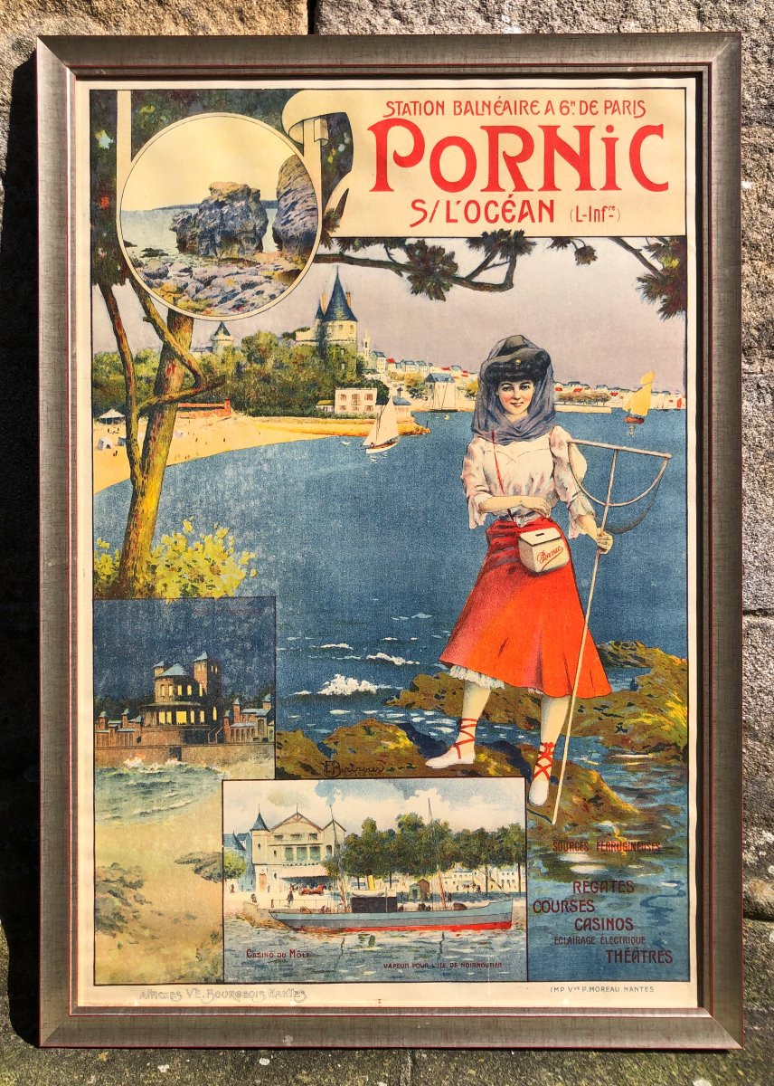Affiche sur Pornic - E. Borirsier - Bretagne-photo-2