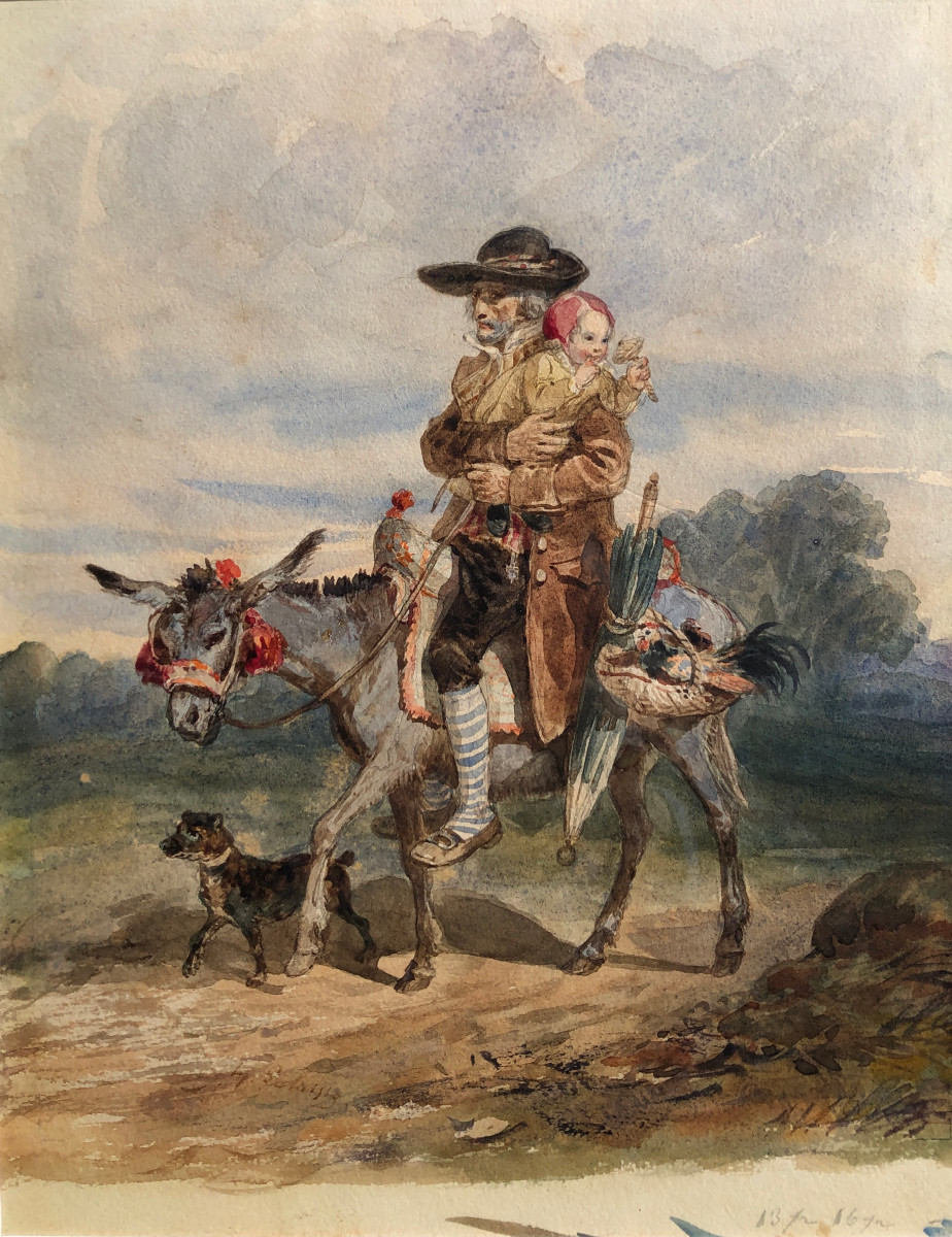 The Miller On His Donkey - Hippolyte Lalaisse - Brittany