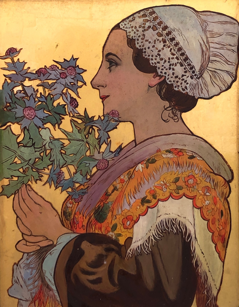 "strand Thistle" After Mucha - Brittany