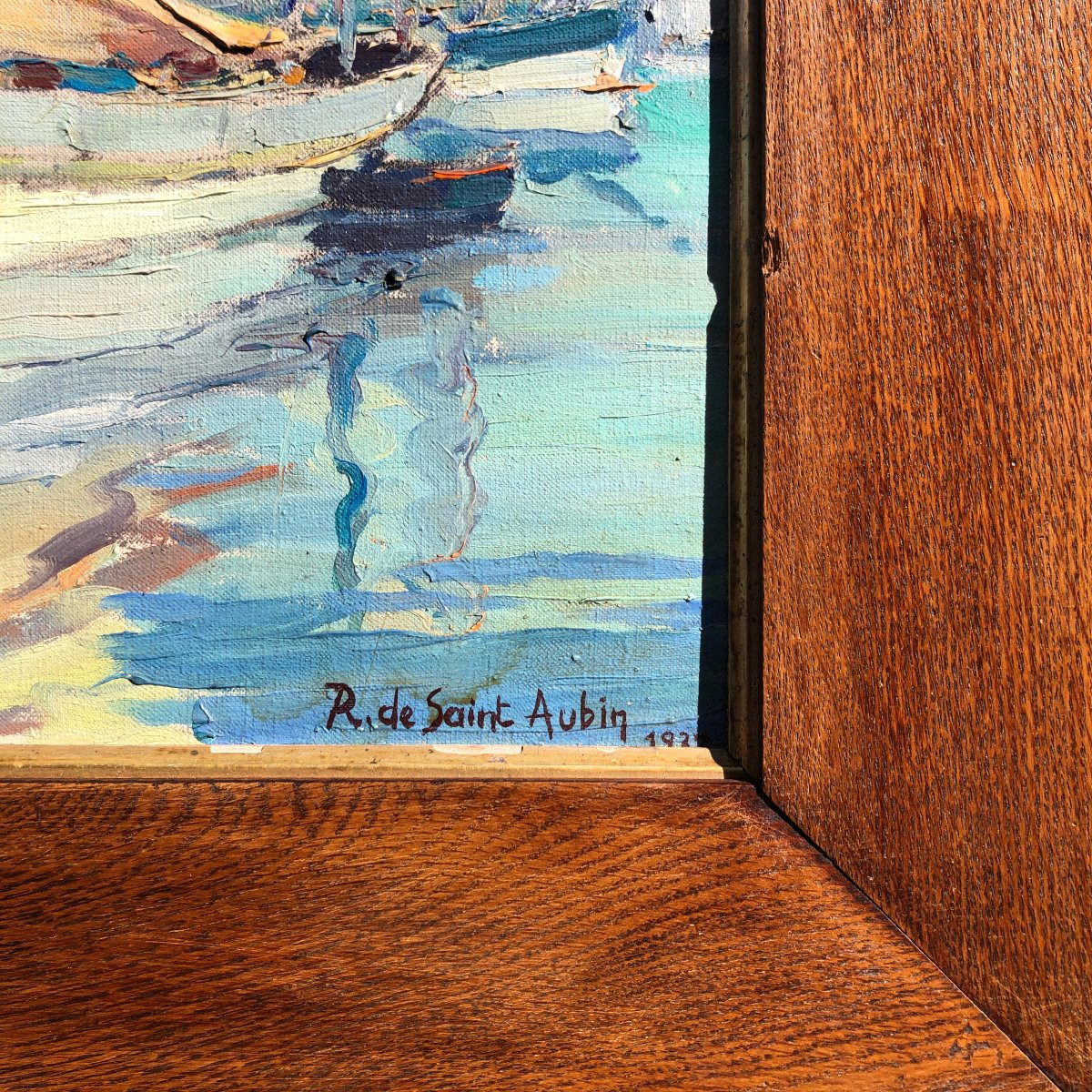 Bateaux au mouillage devant la ville close de Concarneau - R. de Saint Aubin - Bretagne-photo-3