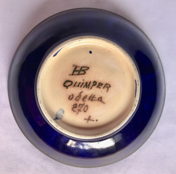 Odetta Bowl With Geometric Design - Quimper Earthenware-photo-4