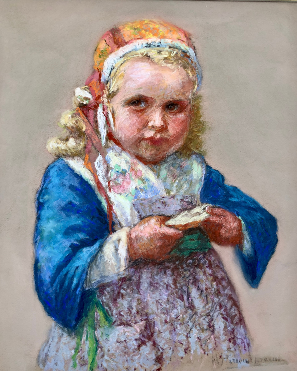 Young Girl With A Bonnet From Plougastel By Mary Pirou-bazin - Brittany