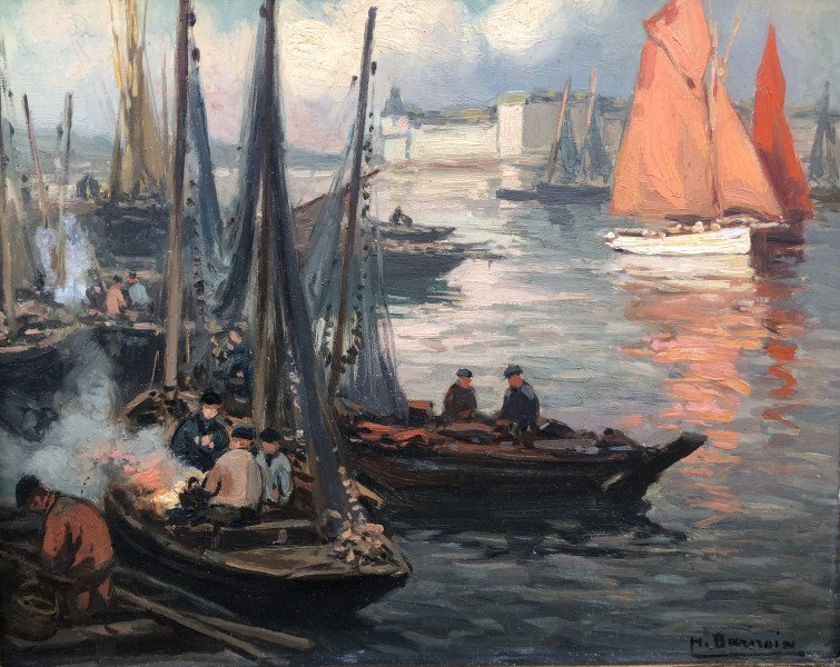 Bivouac dans le port de Concarneau par Henri Barnoin - Bretagne