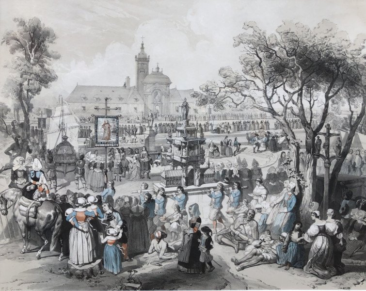 The Great Procession Of Saint Anne Of Auray By Prosper Saint-germain - Brittany