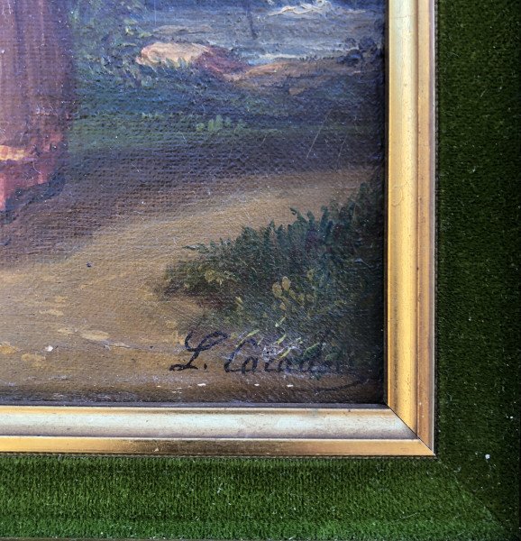 Paire de tableaux d'un couple de Plougastel par Louis Caradec - Bretagne-photo-3