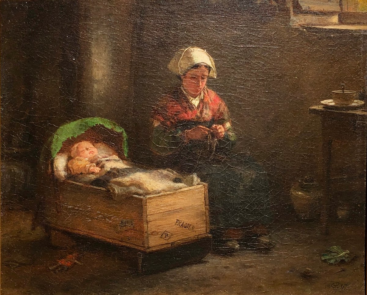 "maternity" By George-henry Boughton - Brittany