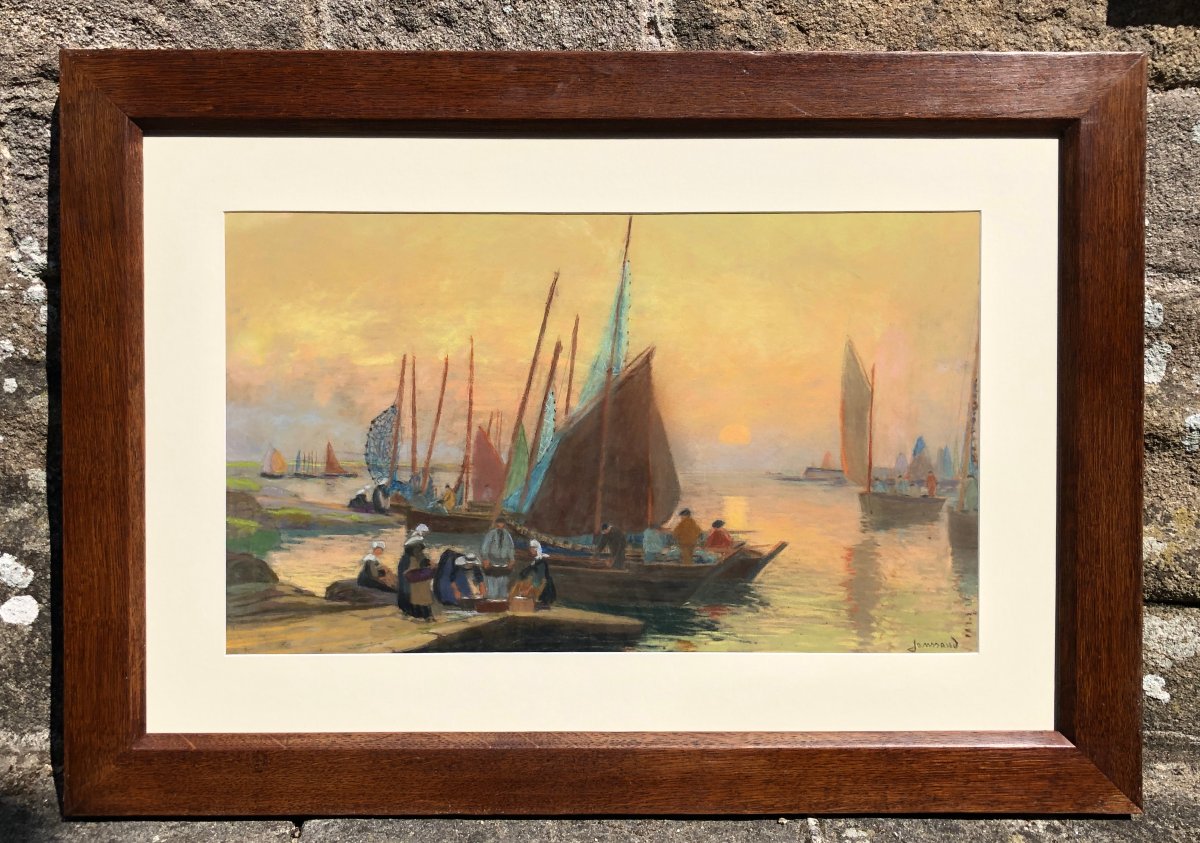 Returning From A Fishing Trip In Concarneau By Mathurin Janssaud - Brittany-photo-2