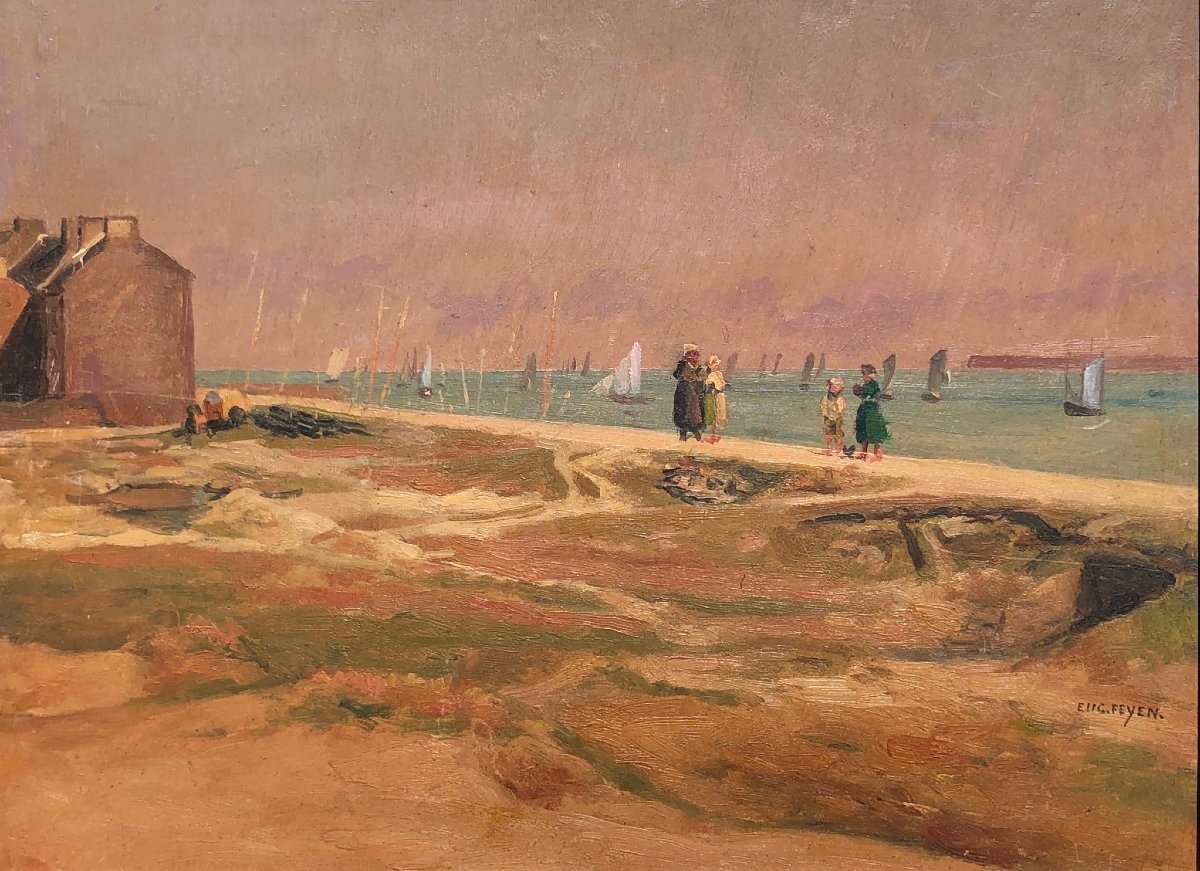 Leaving Cancale By Eugène Feyen, Brittany