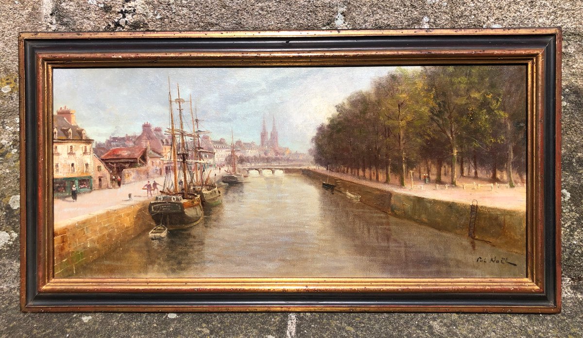 The Port Of Quimper By Pol Noël - Brittany-photo-3