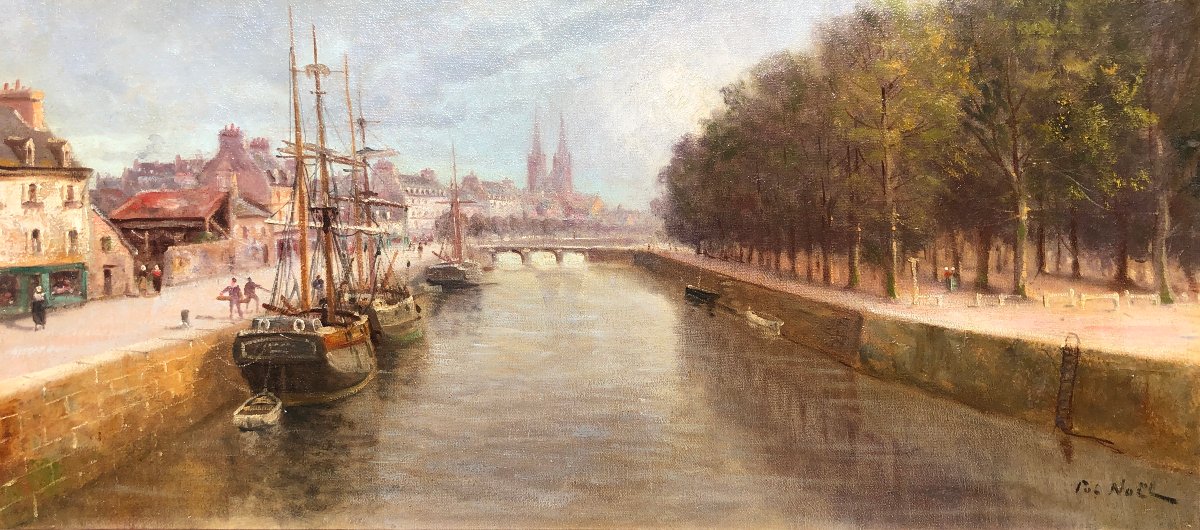 The Port Of Quimper By Pol Noël - Brittany