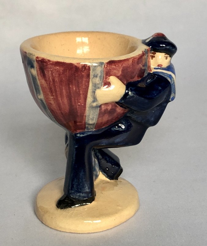 "marin" Egg Cup By Charles Maillard - Henriot Factory - Brittany