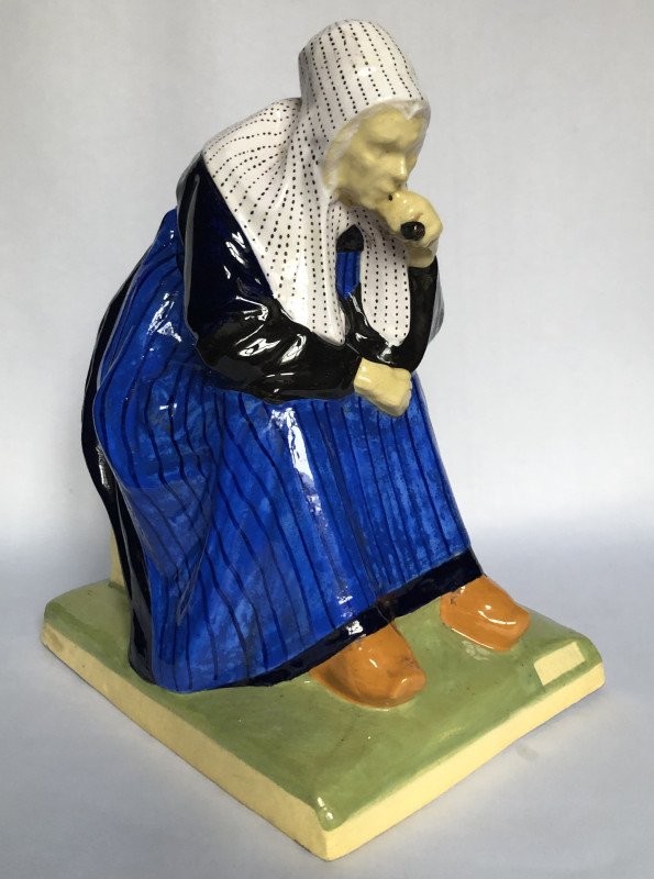 Woman From Pontivy With A Pipe By Louis-henri Nicot—henriot Factory—brittany 