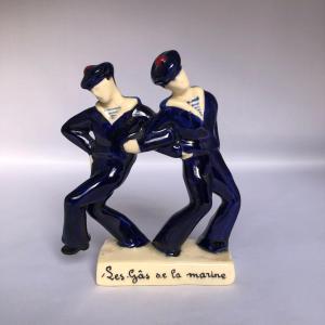 Les gâs de la marine -  Georges Renaud - Manufacture HB Quimper - Bretagne