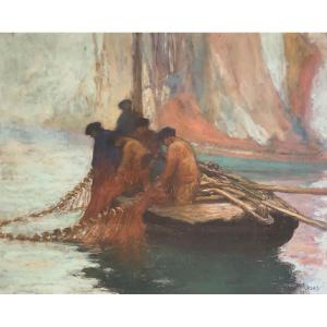 La levée des filets - Louis-Marie Désiré-Lucas - Bretagne