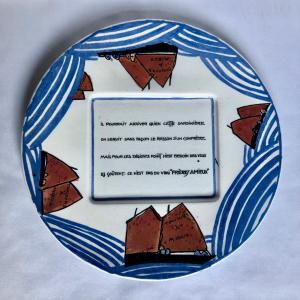 Amieux Frères Plate - Sarreguemines Factory - Brittany