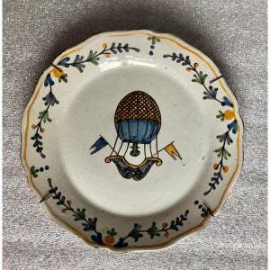 Nevers Plate Depicting The Rise Of The Robert Brothers - Nevers Factory