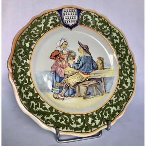  Halte à la taverne de Guengat - Alfred Beau - Manufacture Porquier Beau - Bretagne