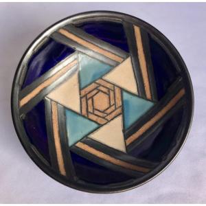 Odetta Bowl With Geometric Design - Quimper Earthenware