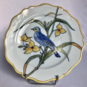 Trendy Bird-patterned Plate From The Botanical Series By Porquier-beau