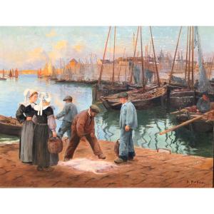 Pêcheurs de raies à Concarneau par Paul Pascal, Bretagne