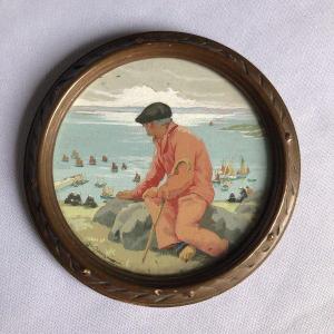 The Old Fisherman At Tréboul By Marcel Jacquier - Brittany