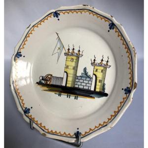 Revolutionary Plate Featuring A Design Of The Homeland In Danger—nevers Manufactory