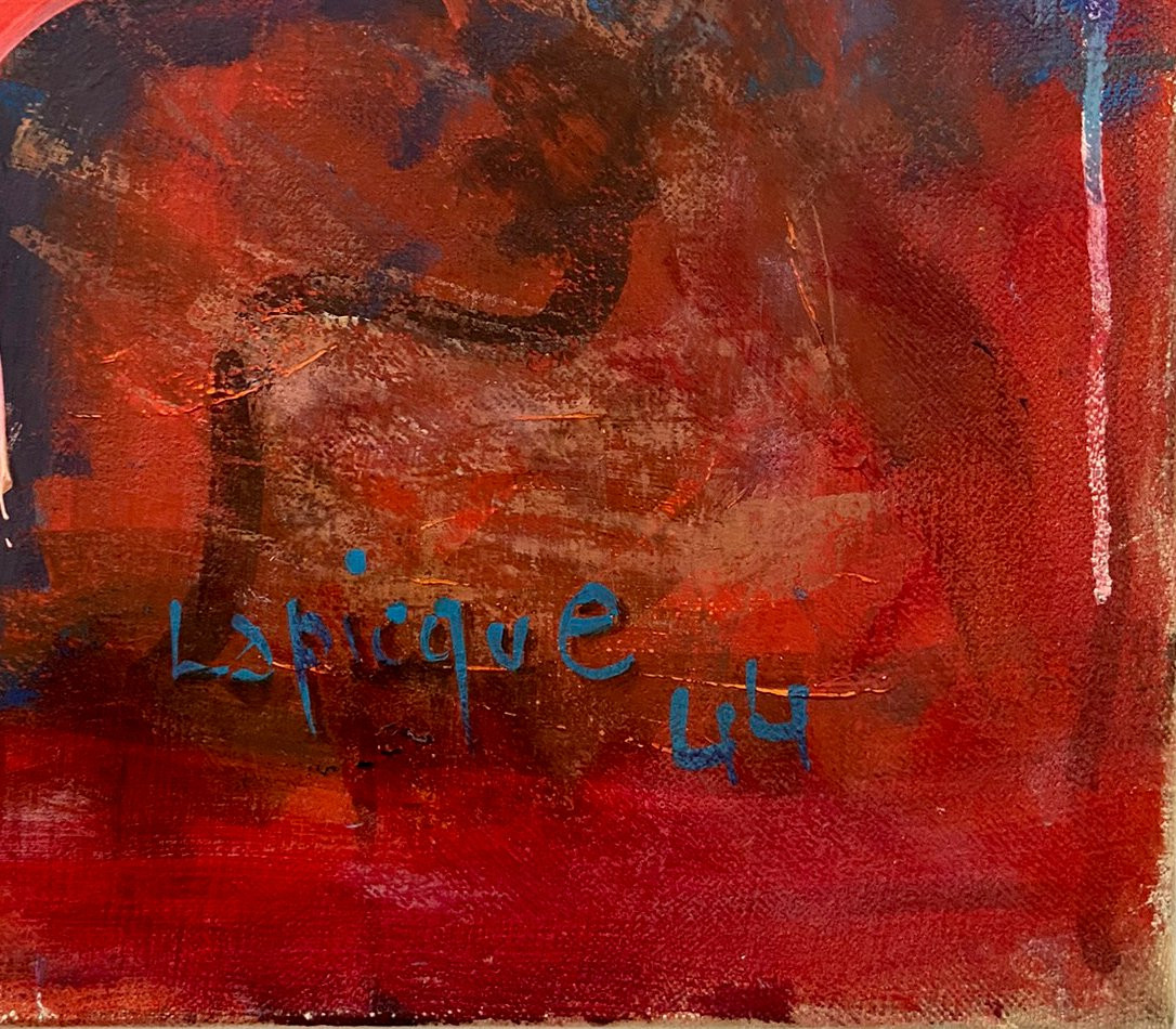 Charles Lapicque. L'attaque du Sénat. Huile sur toile 1944-photo-1