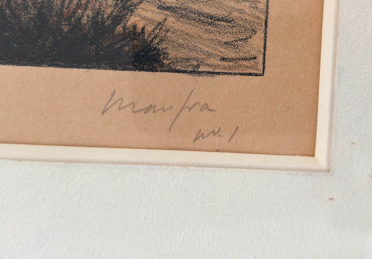 Maxime Maufra. "Le chemin au bord de la Mer". Lithographie-photo-2