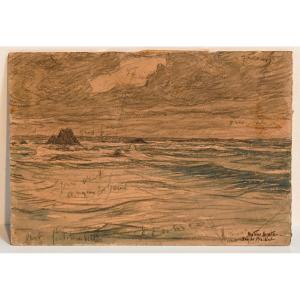 Auguste Matisse. Island Of Bréhat. Drawing