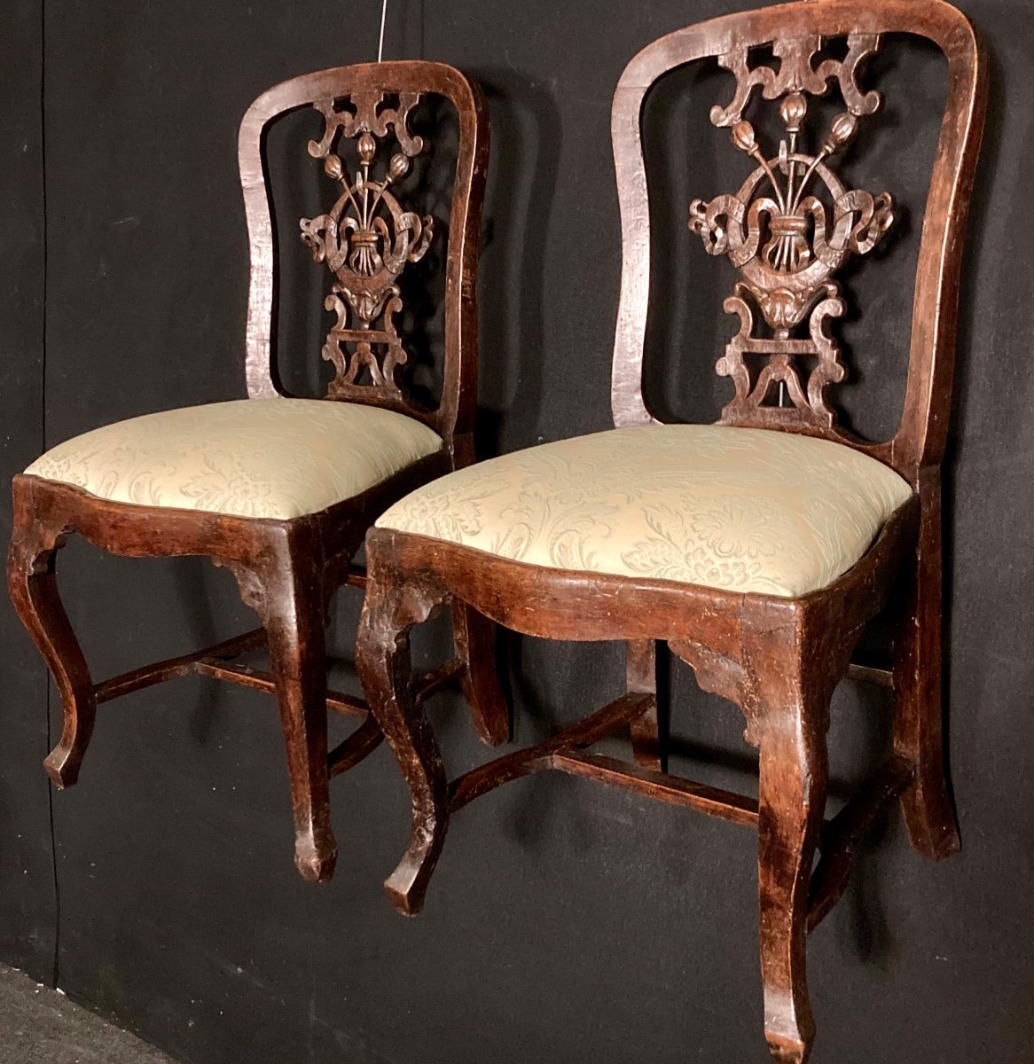 Pair Of Baroque Chairs XVIII-photo-2