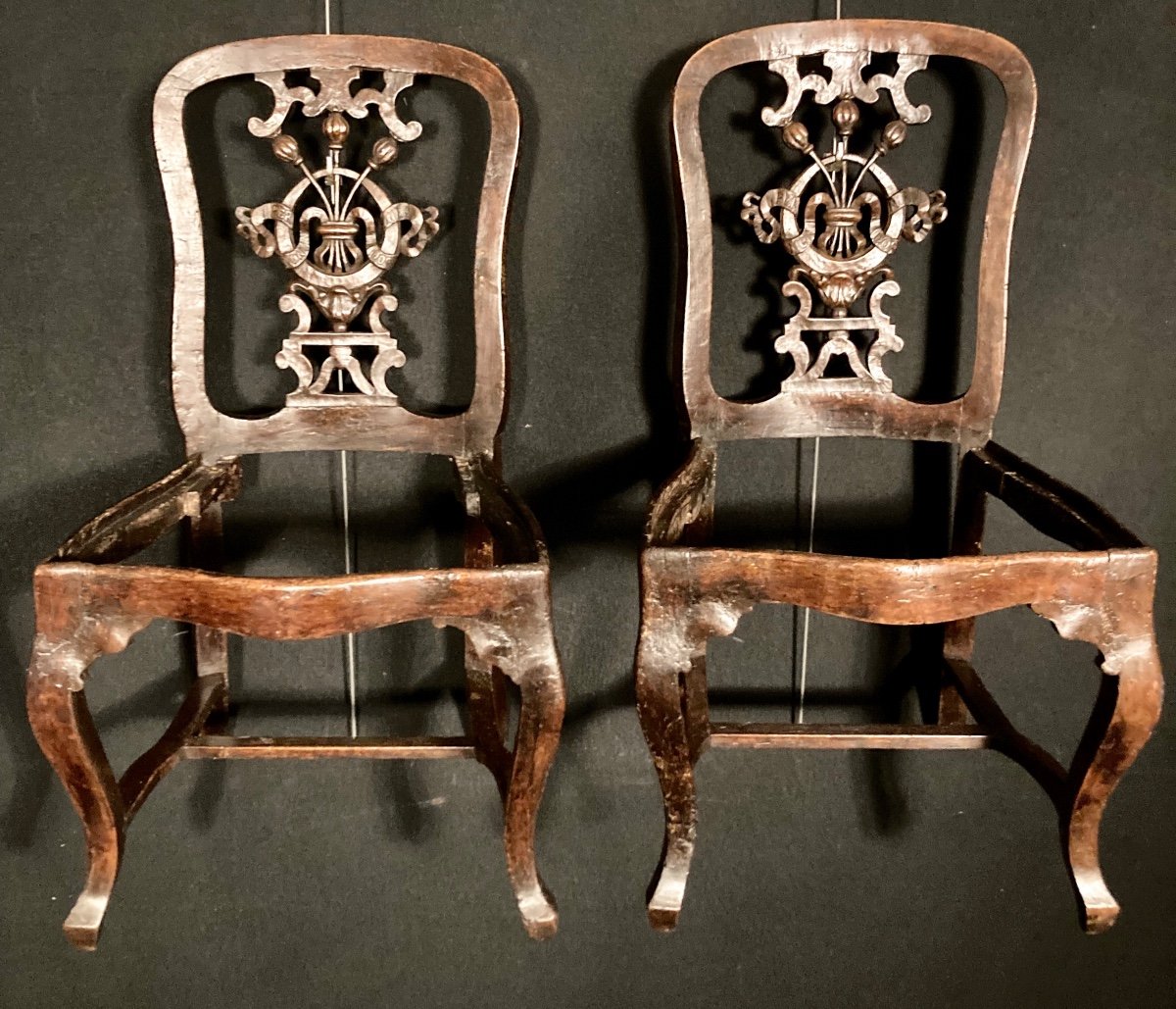 Pair Of Baroque Chairs XVIII-photo-4