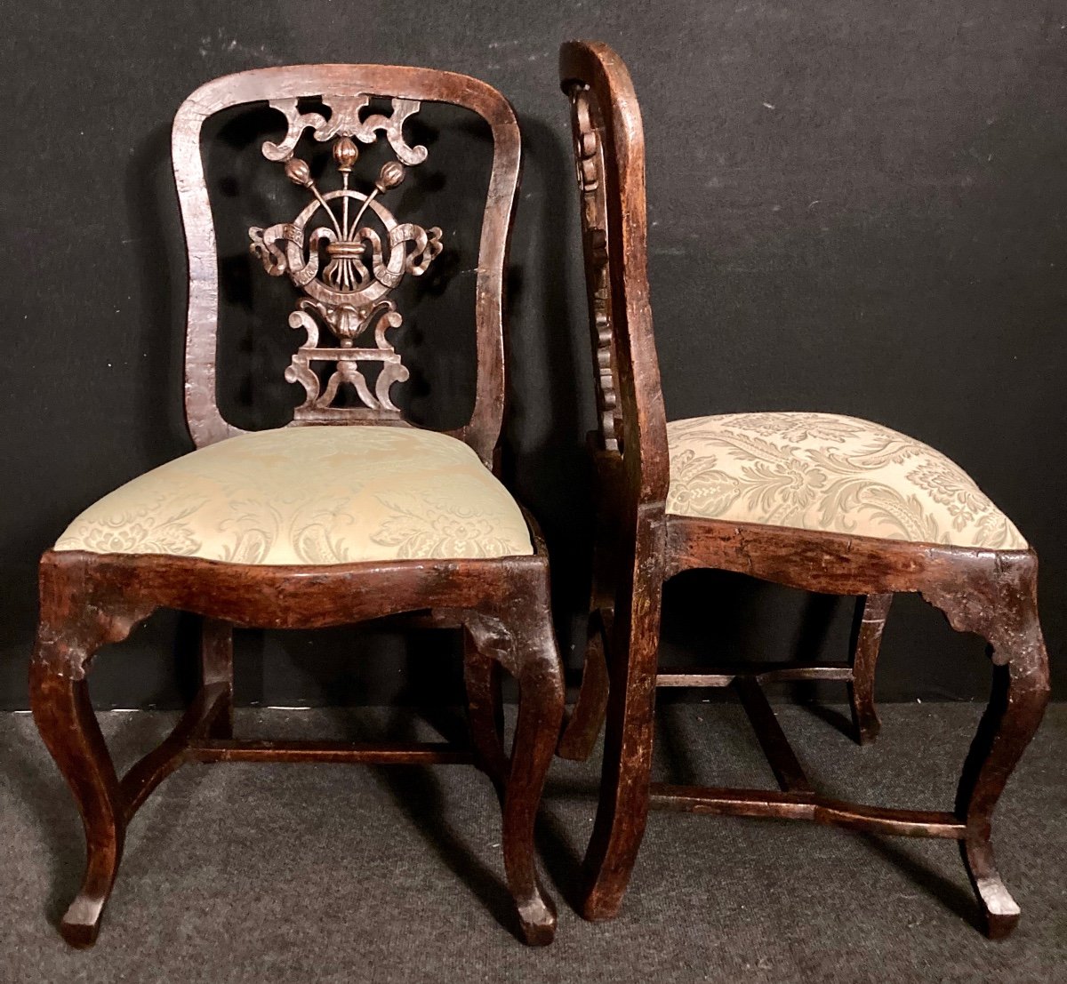 Pair Of Baroque Chairs XVIII-photo-5