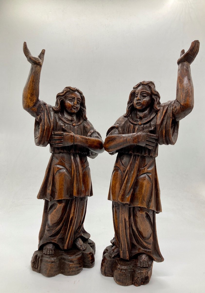 Pair Of Angels XVIIIth Century-photo-4