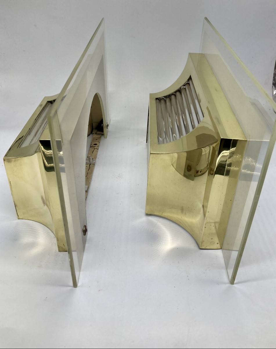 Pair Of Art Deco Wall Lights -photo-3