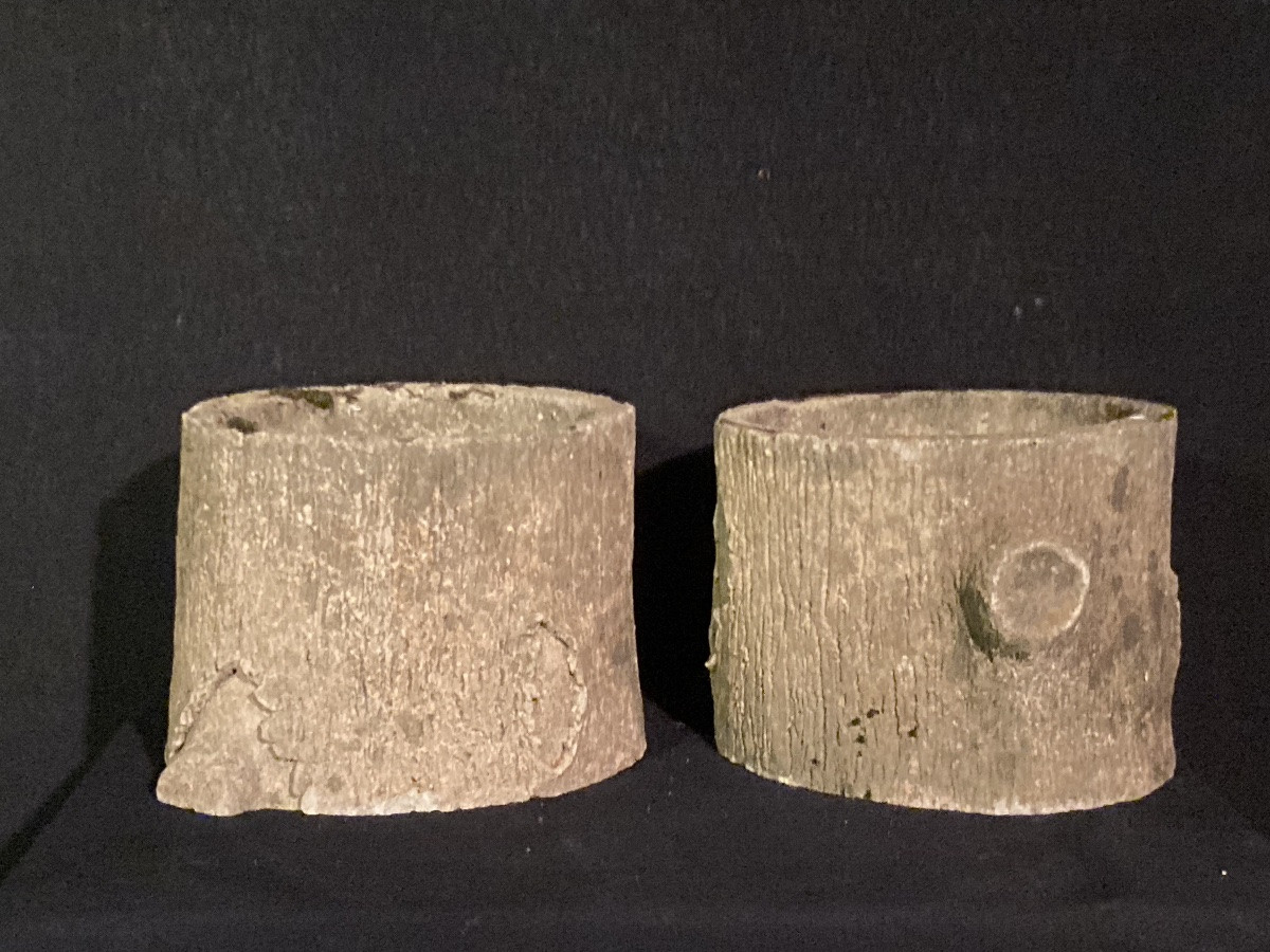 Paire de jardinières faux bois -photo-2