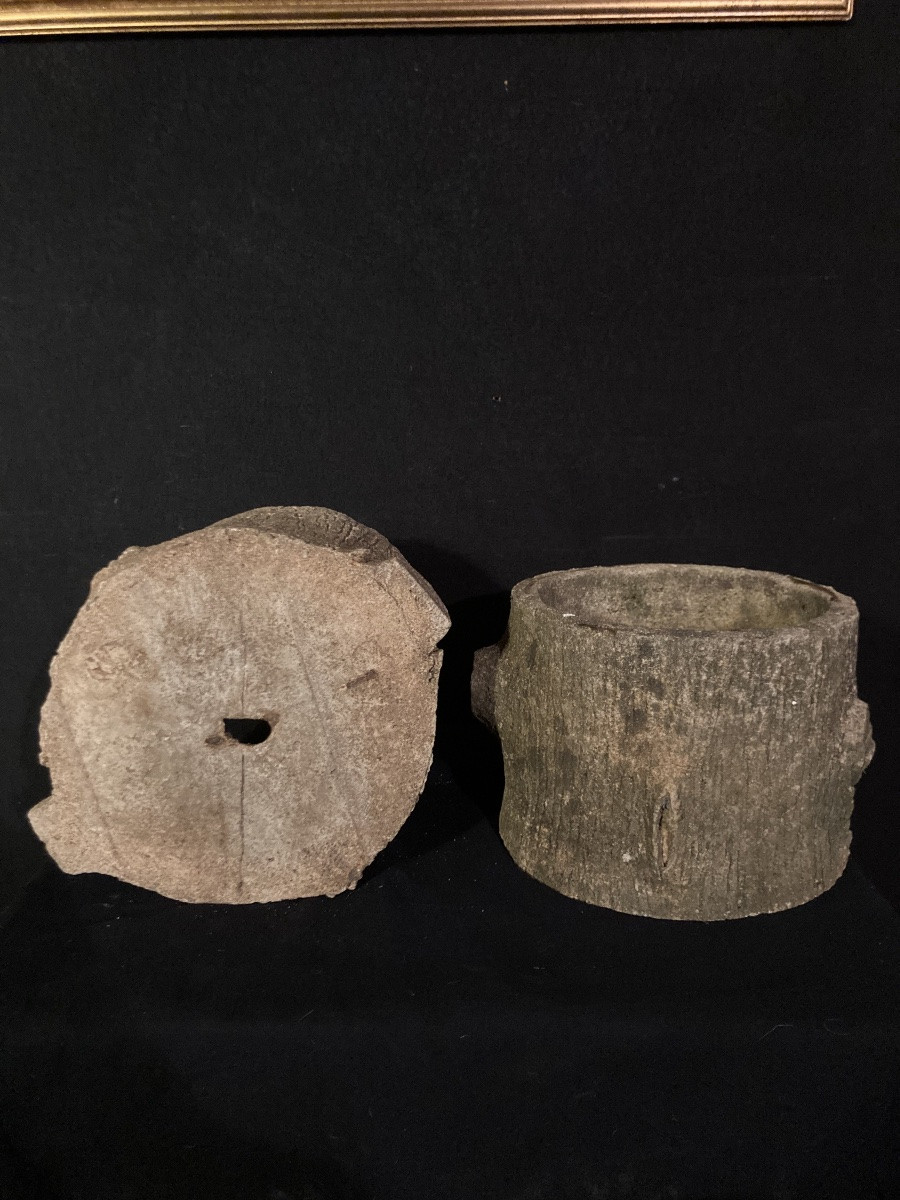 Paire de jardinières faux bois -photo-3