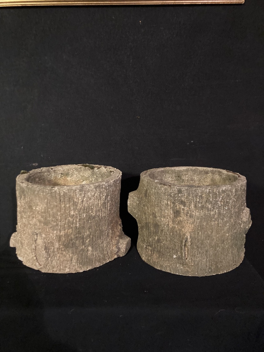 Paire de jardinières faux bois -photo-4