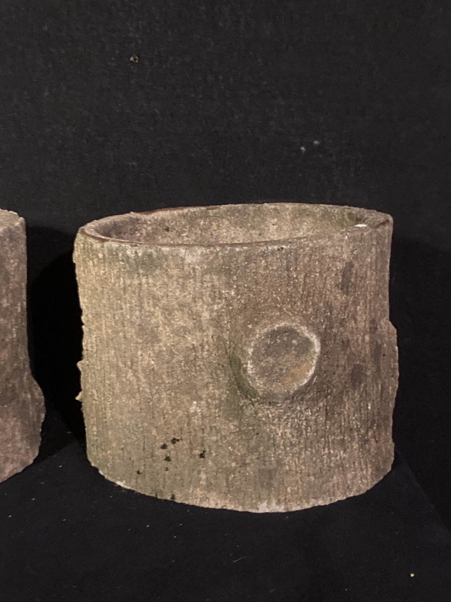 Paire de jardinières faux bois -photo-5