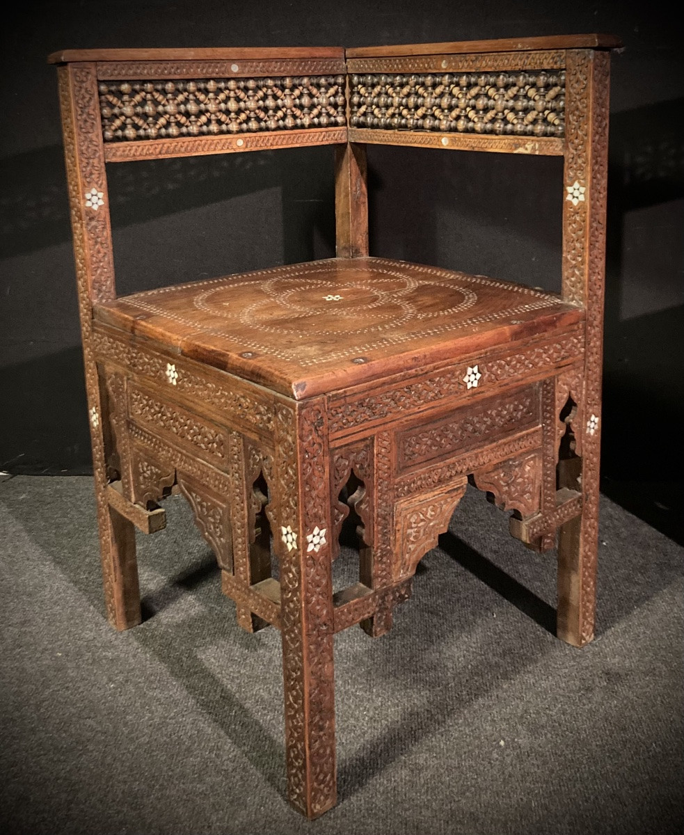 Paire de sièges d’angle Syriens début XX éme siècle -photo-4