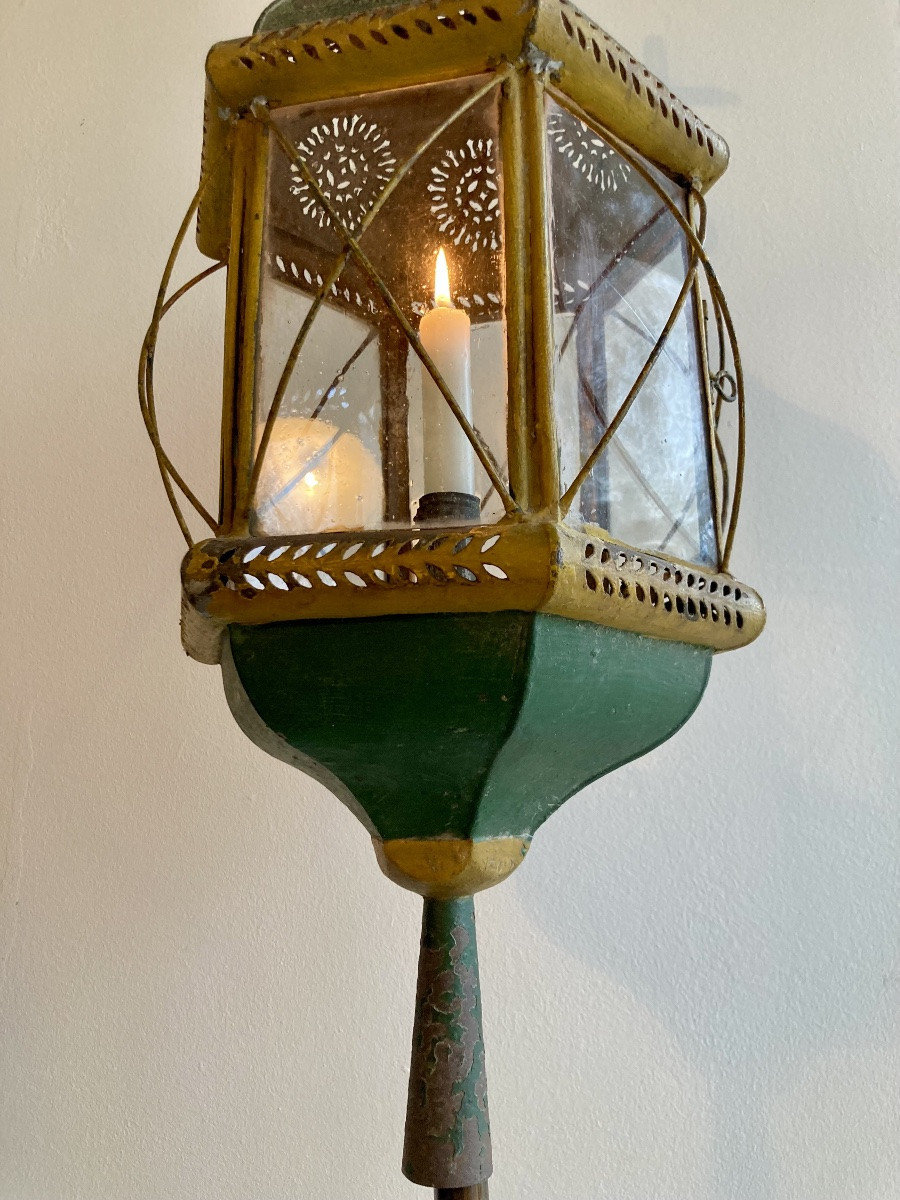 Lanterne de procession en tôle peinte-photo-3